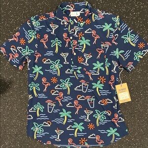 Tropical Print Short Sleeve Shirt